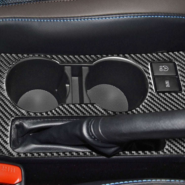 Car Carbon Fiber Rear Water Cup Holder Panel B Decorative Sticker for Toyota Corolla / Levin 2014...