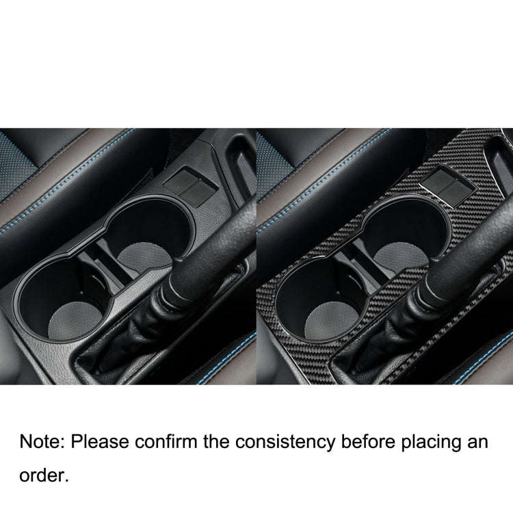 Car Carbon Fiber Rear Water Cup Holder Panel B Decorative Sticker for Toyota Corolla / Levin 2014...