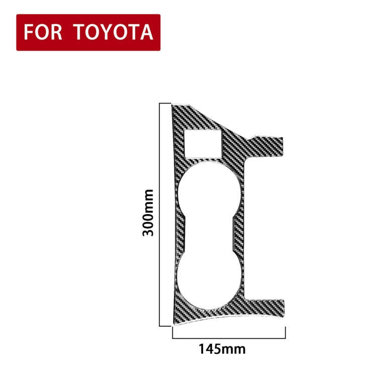 Car Carbon Fiber Rear Water Cup Holder Panel A Decorative Sticker for Toyota Corolla / Levin 2014...