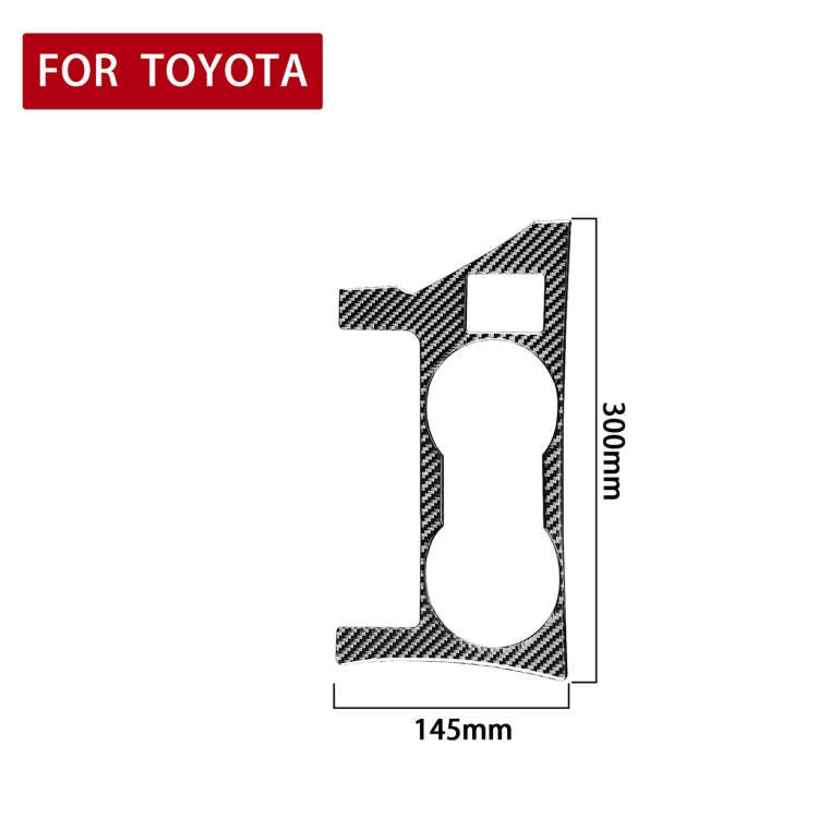 Car Carbon Fiber Rear Water Cup Holder Panel A Decorative Sticker for Toyota Corolla / Levin 2014...