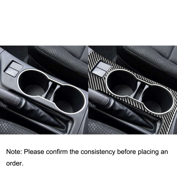 Car Carbon Fiber Rear Water Cup Holder Panel A Decorative Sticker for Toyota Corolla / Levin 2014...