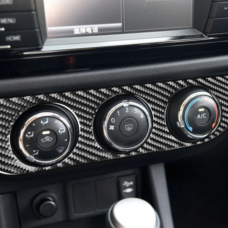 Car Carbon Fiber Air Conditioning Switch Panel Decorative Sticker for Toyota Corolla / Levin 2014...