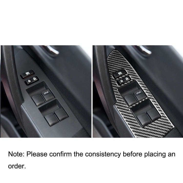 Car Carbon Fiber Window Lift Decorative Sticker for Toyota Corolla / Levin 2014-2018, Right Drive