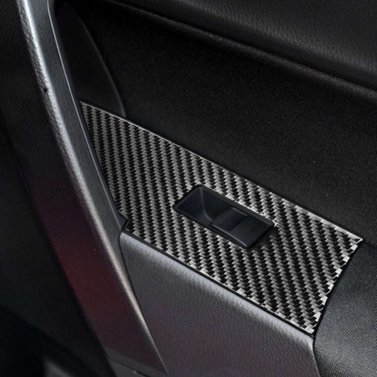 Car Carbon Fiber Window Lift Decorative Sticker for Toyota Corolla / Levin 2014-2018, Left Drive