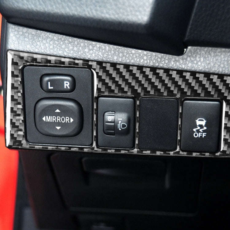 Car Carbon Fiber Headlight Switch Decorative Sticker for Toyota Corolla / Levin 2014-2018, Left D...
