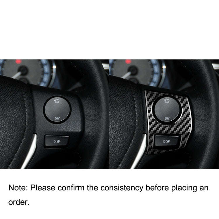 Car Carbon Fiber Steering Wheel Button Frame Decorative Sticker for Toyota Corolla / Levin 2014-2...