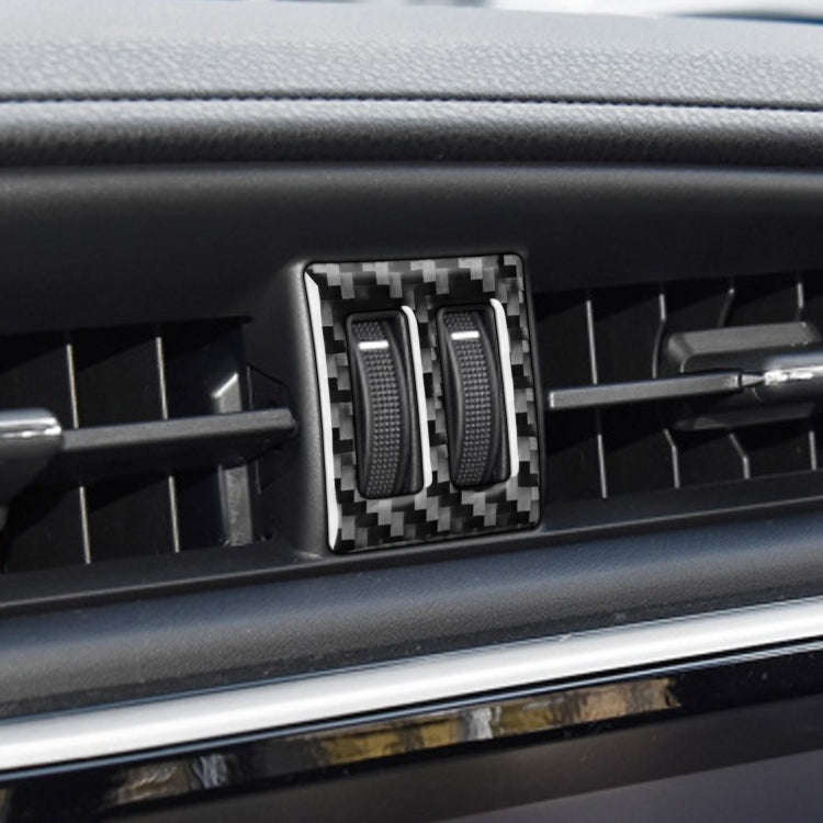 Car Carbon Fiber Central Air Outlet Switch Decorative Sticker for Toyota Corolla / Levin 2014-201...