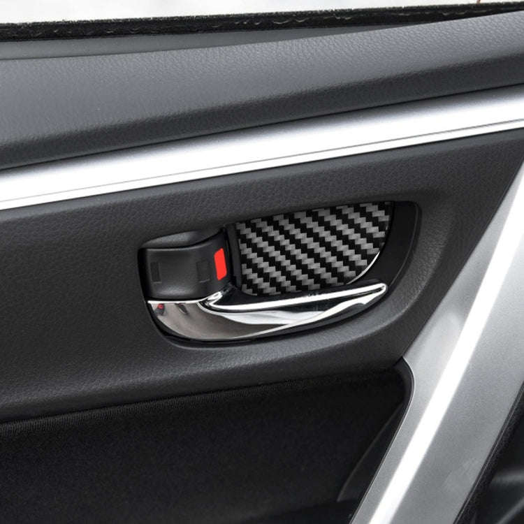 Car Carbon Fiber Inner Door Bowl Decorative Sticker for Toyota Corolla / Levin 2014-2018, Left an...