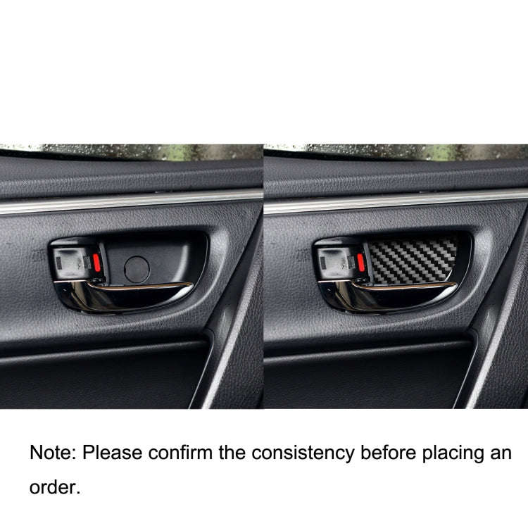 Car Carbon Fiber Inner Door Bowl Decorative Sticker for Toyota Corolla / Levin 2014-2018, Left an...