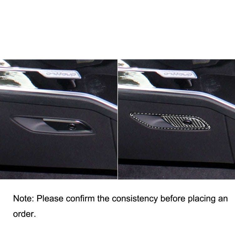 Car Carbon Fiber Front Passenger Seat Storage Box Switch Decorative Sticker for Audi A6L / A7 201...