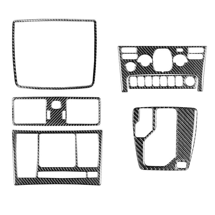 7 in 1 Car Carbon Fiber Gear Set B Decorative Sticker for Volvo XC90 2003-2014, Left Drive