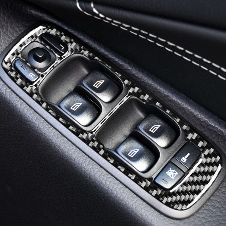 Car Carbon Fiber Window Lift B Decorative Sticker for Volvo XC90 2008-2014, Right Drive