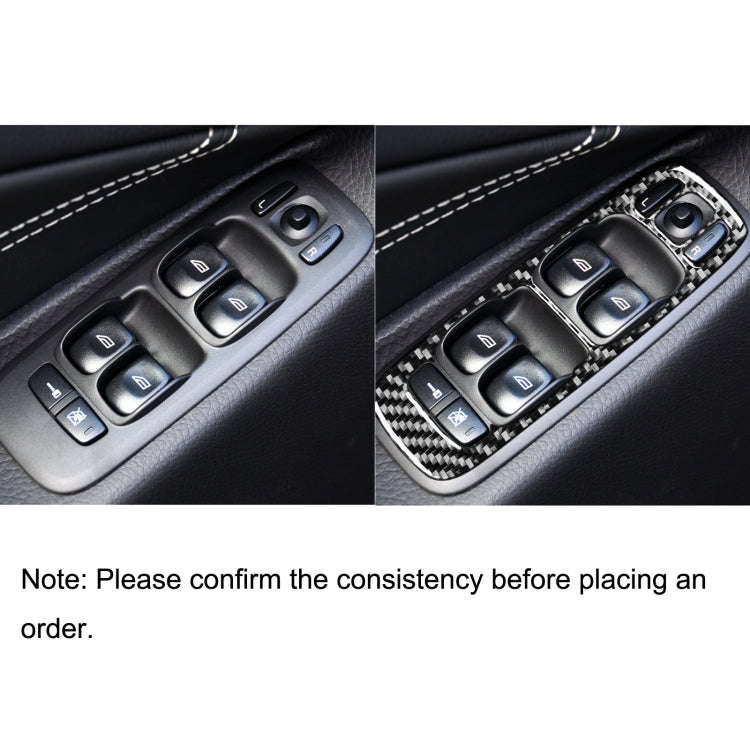 Car Carbon Fiber Window Lift B Decorative Sticker for Volvo XC90 2008-2014, Left Drive