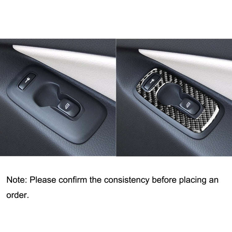 Car Carbon Fiber Window Lift B Decorative Sticker for Volvo XC90 2008-2014, Left Drive