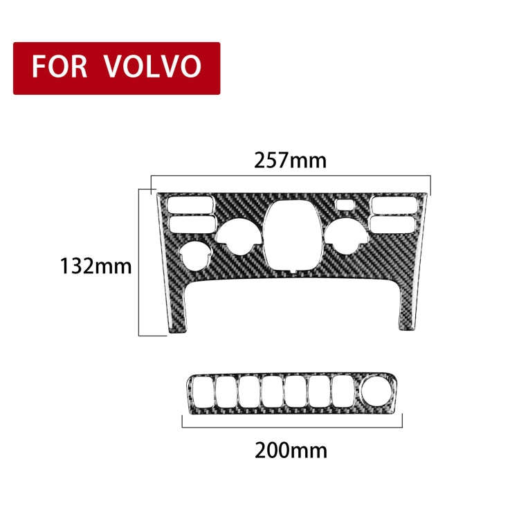 Car Carbon Fiber Air Conditioning Panel B Decorative Sticker for Volvo XC90 2003-2014, Left and R...