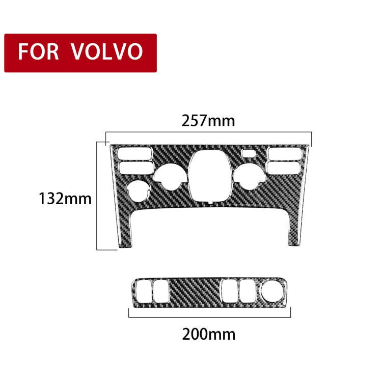 Car Carbon Fiber Air Conditioning Panel A Decorative Sticker for Volvo XC90 2003-2014, Left and R...