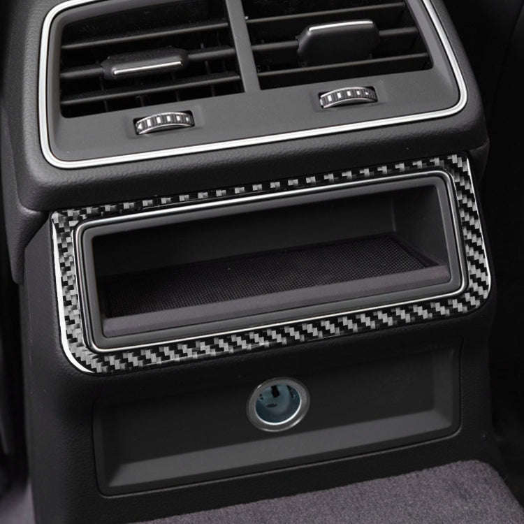 Car Carbon Fiber Rear Air Conditioning Frame Sticker for Audi A6L / A7 2019-, Left and Right Driv...