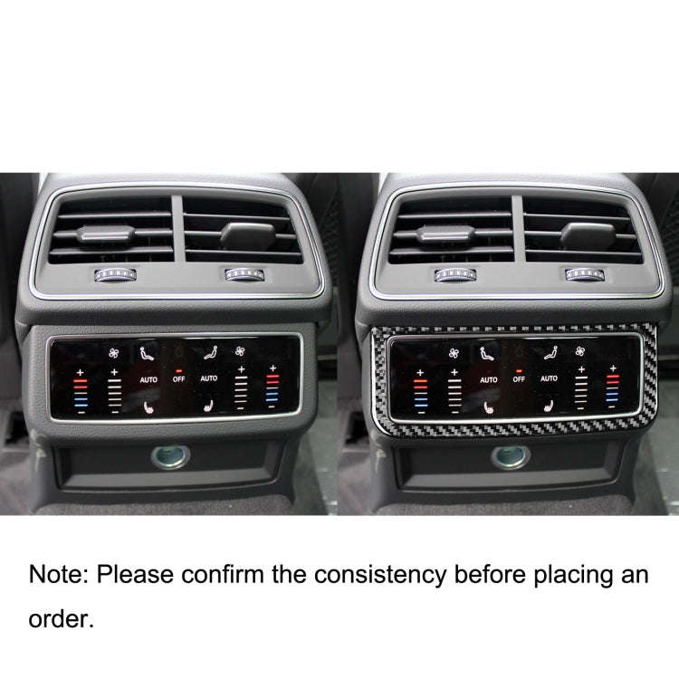 Car Carbon Fiber Rear Air Conditioning Frame Sticker for Audi A6L / A7 2019-, Left and Right Driv...