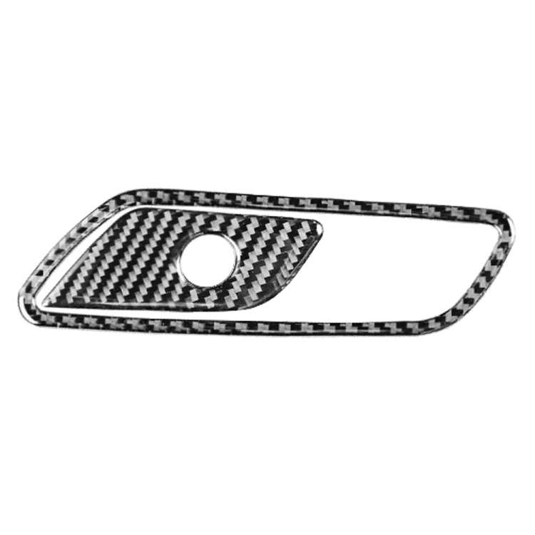 Car Carbon Fiber Front Passenger Seat Storage Box Switch Decorative Sticker for Audi A6L / A7 201...