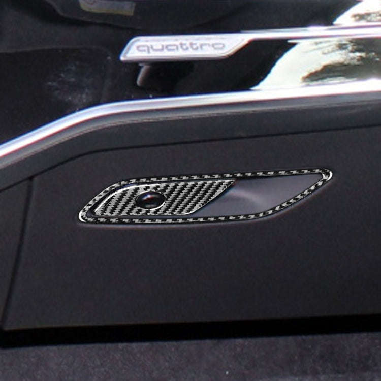 Car Carbon Fiber Front Passenger Seat Storage Box Switch Decorative Sticker for Audi A6L / A7 201...