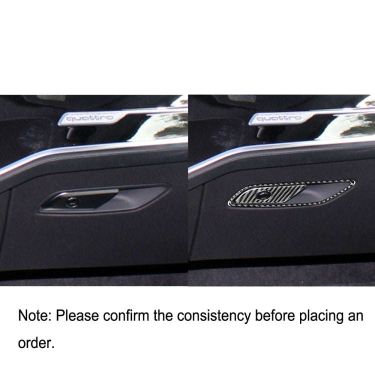 Car Carbon Fiber Front Passenger Seat Storage Box Switch Decorative Sticker for Audi A6L / A7 201...