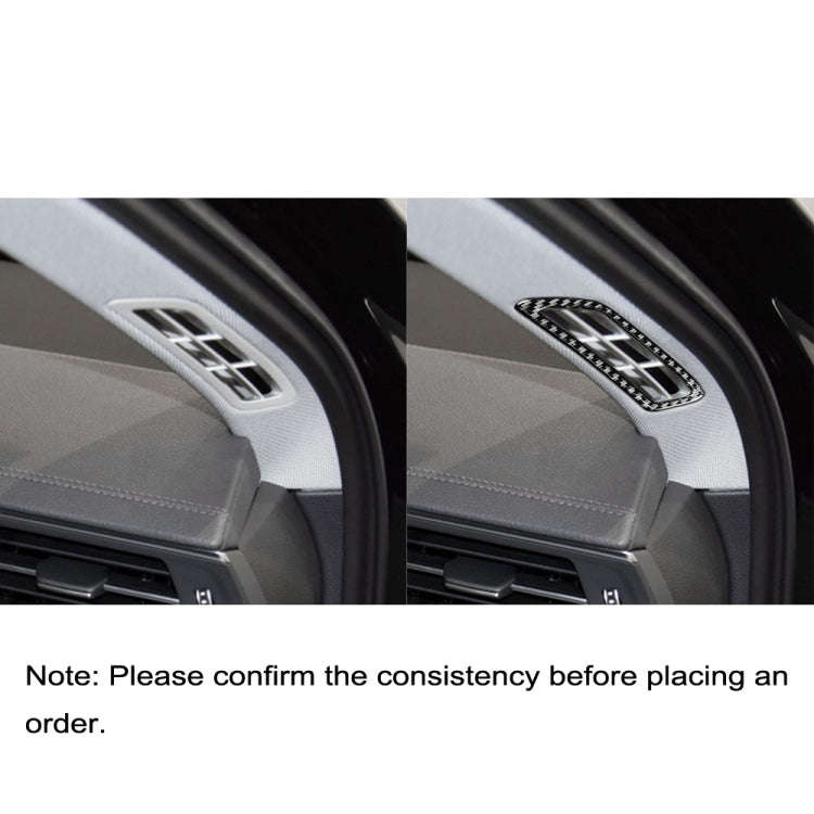Car Carbon Fiber A-pillar Air Outlet Decorative Sticker for Audi A6L / A7 2019-, Left and Right D...