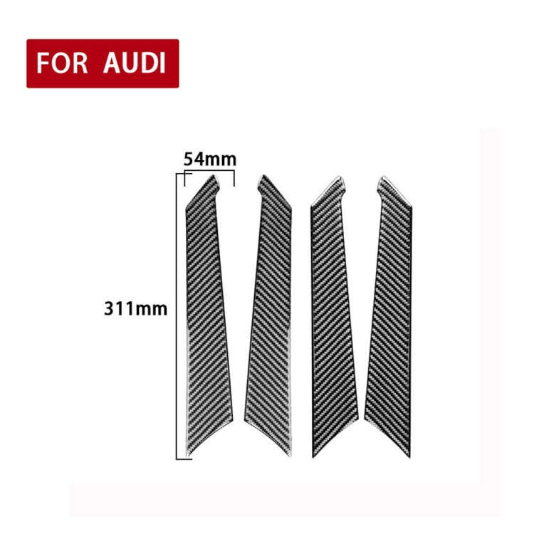 Car Carbon Fiber Door Panel Decorative Sticker for Audi A6L / A7 2019-, Left and Right Drive Univ...