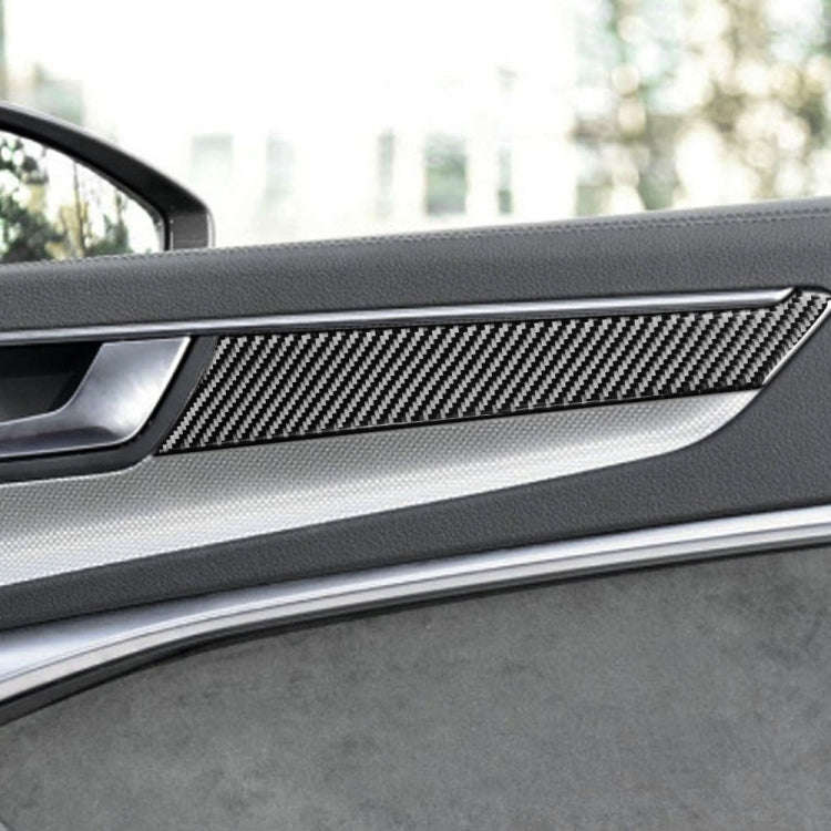 Car Carbon Fiber Door Panel Decorative Sticker for Audi A6L / A7 2019-, Left and Right Drive Univ...