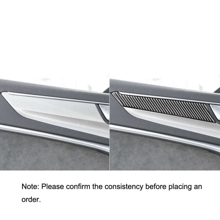 Car Carbon Fiber Door Panel Decorative Sticker for Audi A6L / A7 2019-, Left and Right Drive Univ...