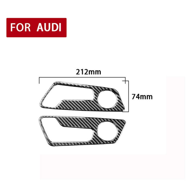 Car Carbon Fiber Seat Adjustment Panel Decorative Sticker for Audi A6L / A7 2019-, Left and Right...