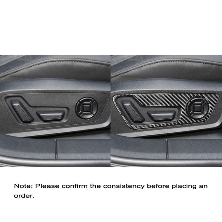 Car Carbon Fiber Seat Adjustment Panel Decorative Sticker for Audi A6L / A7 2019-, Left and Right...
