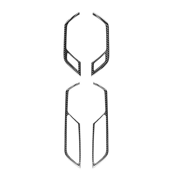 Car Carbon Fiber Inner Door Handle Decorative Sticker for Audi A6L / A7 2019-, Left and Right Dri...