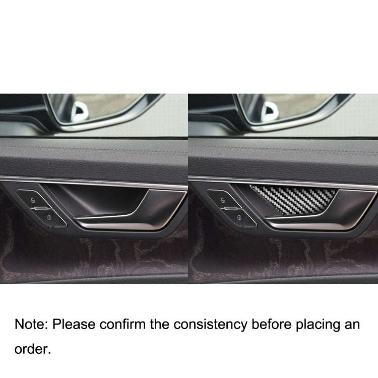 Car Carbon Fiber Inner Door Bowl Decorative Sticker for Audi A6L / A7 2019-, Left and Right Drive...