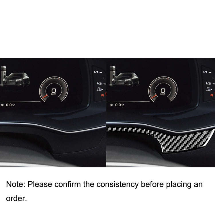 Car Carbon Fiber Dashboard Decorative Sticker for Audi A6L / A7 2019-, Left and Right Drive Unive...