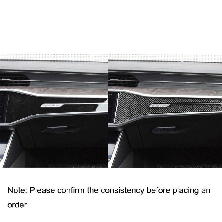 Car Carbon Fiber Central Control Decorative Sticker for Audi A6L / A7 2019-, Left Drive