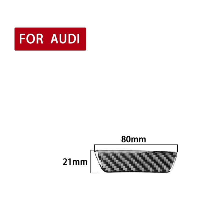 Car Carbon Fiber Armrest Box Decorative Sticker for Audi A6L / A7 2019-, Left and Right Drive Uni...