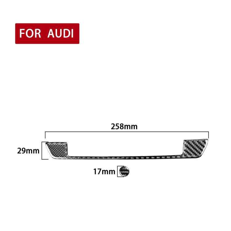 Car Carbon Fiber Warning Panel Buttons Decorative Sticker for Audi A6L / A7 2019-, Left and Right...