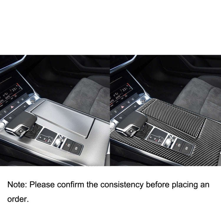 Car Carbon Fiber Gear Panel Decorative Sticker for Audi A6L / A7 2019-, Left Drive