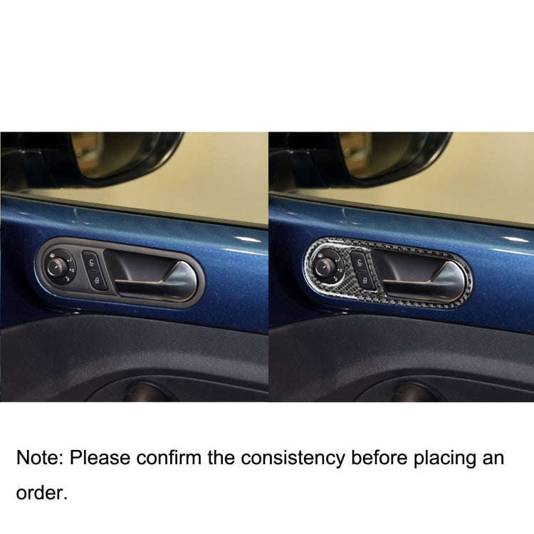 Car Carbon Fiber Door Inside Handle Decorative Sticker for Volkswagen Beetle 2012-2019, Right Drive