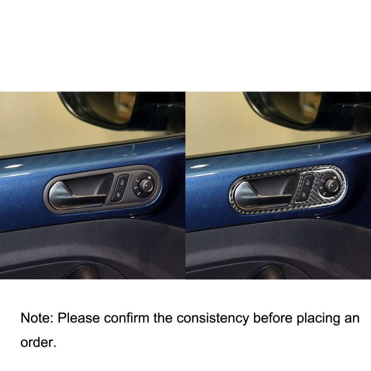 Car Carbon Fiber Door Inside Handle Decorative Sticker for Volkswagen Beetle 2012-2019, Left Drive