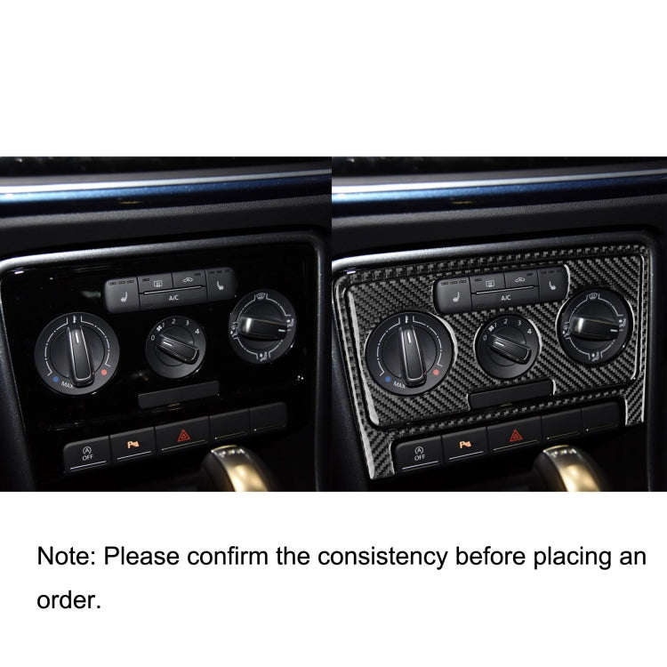 Car Carbon Fiber Air Conditioning CD Panel Decorative Sticker for Volkswagen Beetle 2012-2019, Le...
