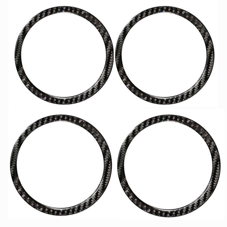 4 PCS Car Carbon Fiber Horn Ring Solid Color Decorative Sticker for BMW G01 X3 2018-2020 / G02 X4...