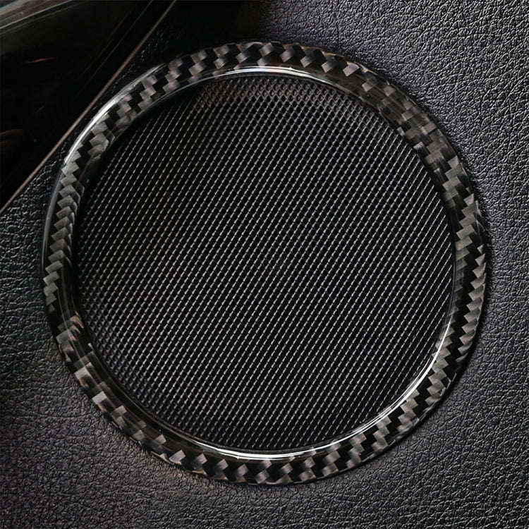 4 PCS Car Carbon Fiber Horn Ring Solid Color Decorative Sticker for BMW G01 X3 2018-2020 / G02 X4...