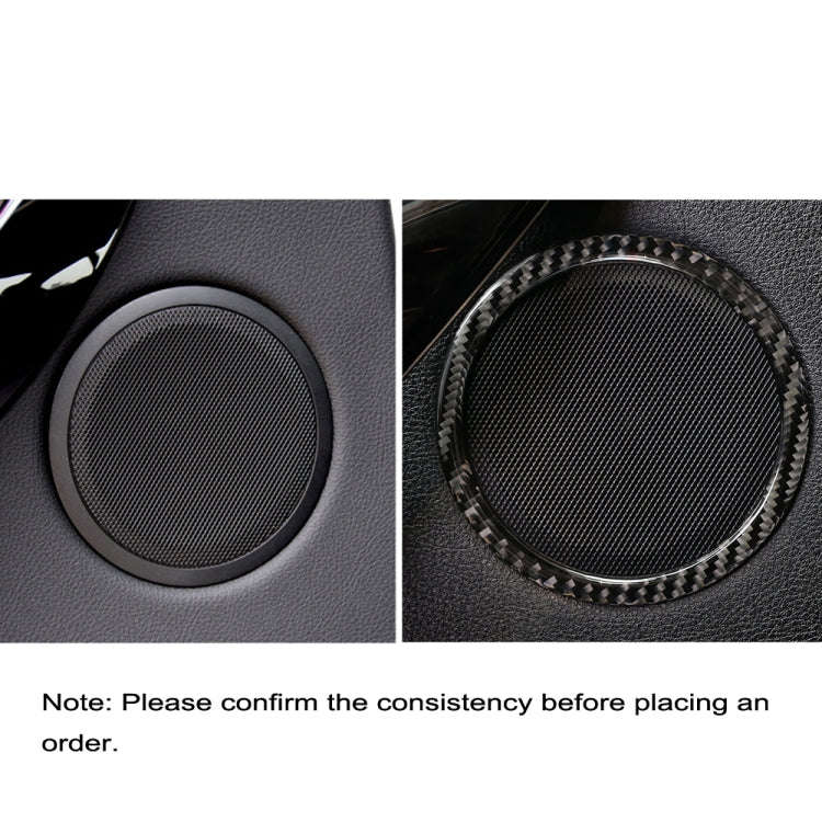 4 PCS Car Carbon Fiber Horn Ring Solid Color Decorative Sticker for BMW G01 X3 2018-2020 / G02 X4...