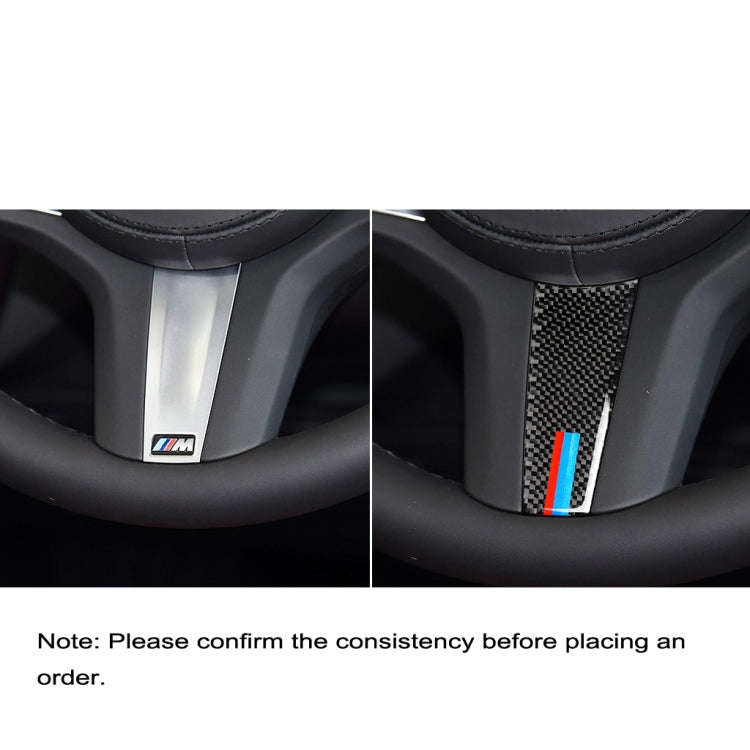 Car Carbon Fiber Steering Wheel 3-color Decorative Sticker for BMW G01 X3 2018-2020 / G02 X4 2019...
