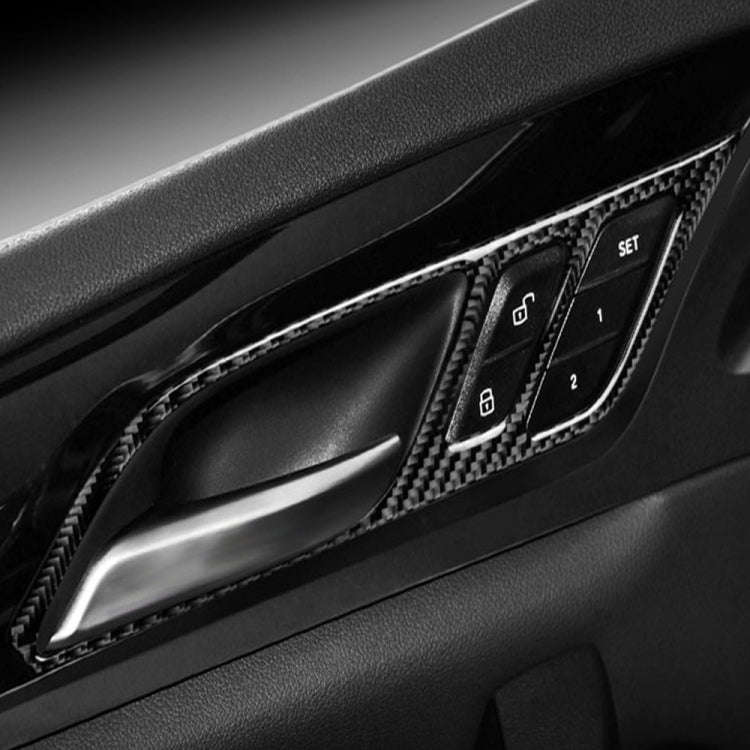 Car Carbon Fiber Inner Door Handle Solid Color Decorative Sticker for BMW G01 X3 2018-2020 / G02 ...