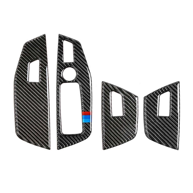Car Carbon Fiber Window Glass Control Panel 3-color Decorative Sticker for BMW G01 X3 2018-2020 /...