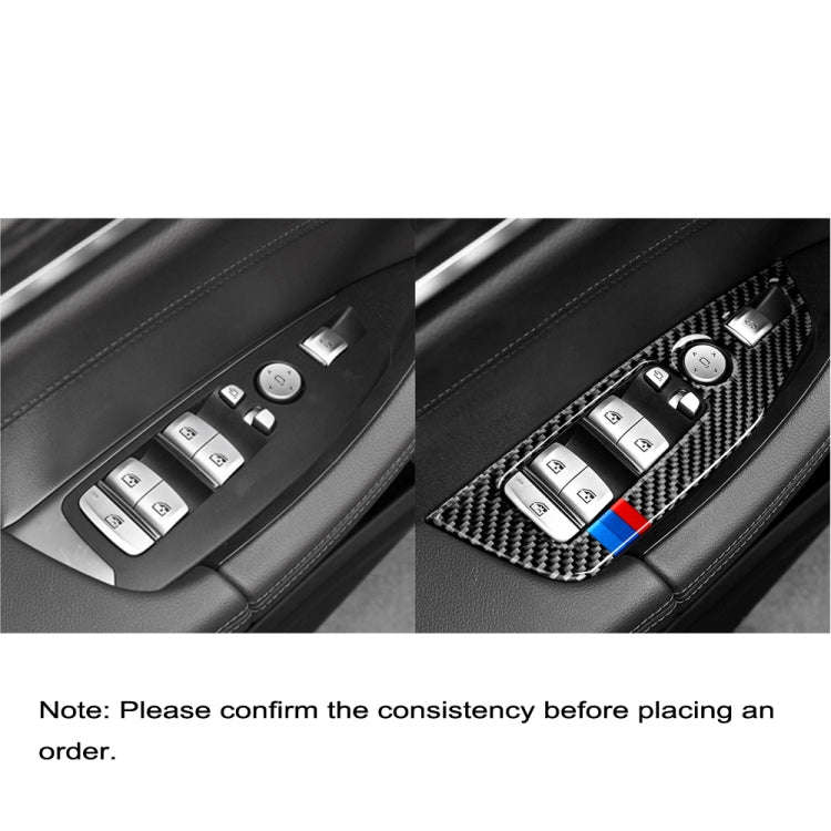 Car Carbon Fiber Window Glass Control Panel 3-color Decorative Sticker for BMW G01 X3 2018-2020 /...