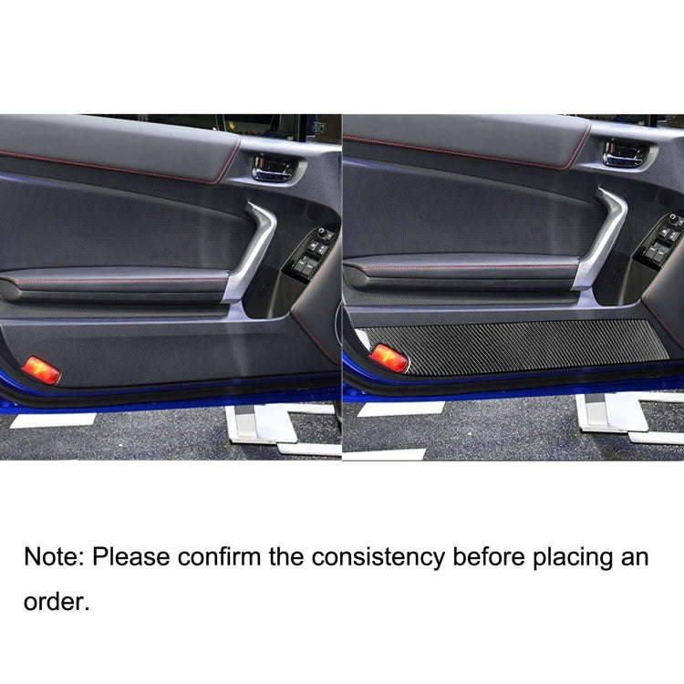 2 in 1 Car Carbon Fiber Door Panel Decorative Sticker for Subaru BRZ / Toyota 86 2017-2019, Left ...