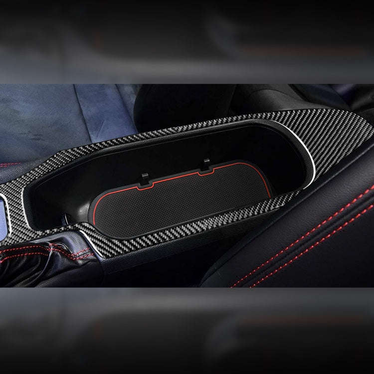 2 in 1 Car Carbon Fiber Central Armrest Panel Set A Decorative Sticker for Subaru BRZ / Toyota 86...